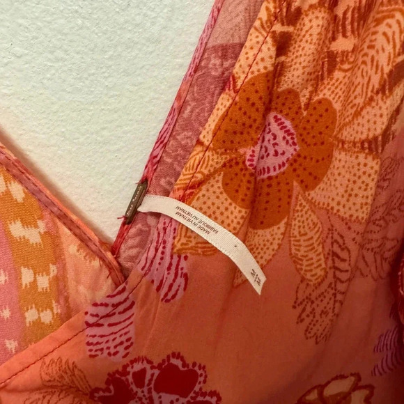 NWOT Free People Tied To You Tank - Paisley Floral Cropped Blouse - Tie Strap - Picture 5 of 7